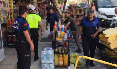 Turgutlu Zabıtası ve Trafik Ekiplerinden İşgal Denetimi