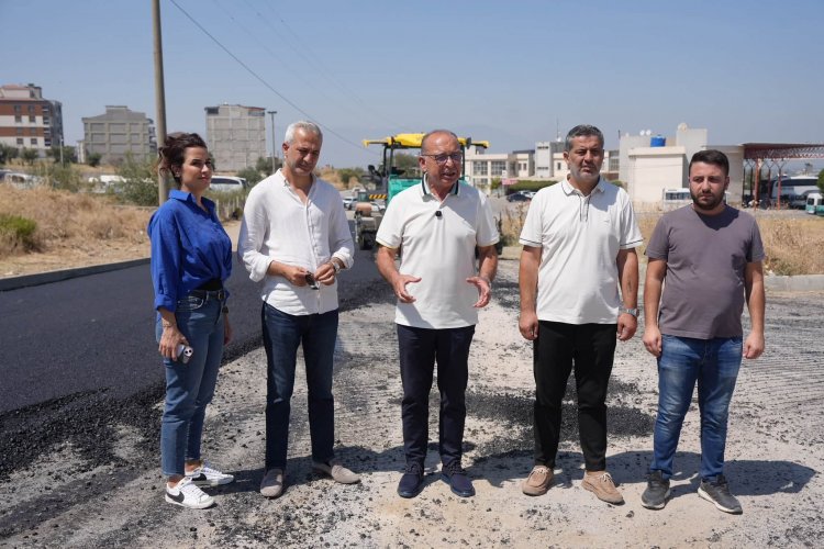 Başkan Çetin Akın Asfalt Çalışmalarını Yerinde İnceledi